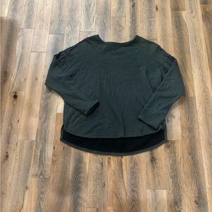 Women's Green Lined Long Sleeve Top